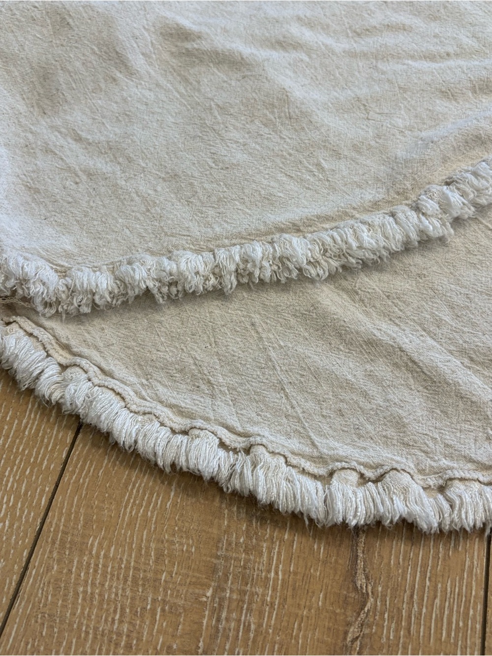 Boho Floral Embroidered Linen Blend Hi-Low Shift Dress Fringe Trim Size M Umgee - Picture 4 of 8